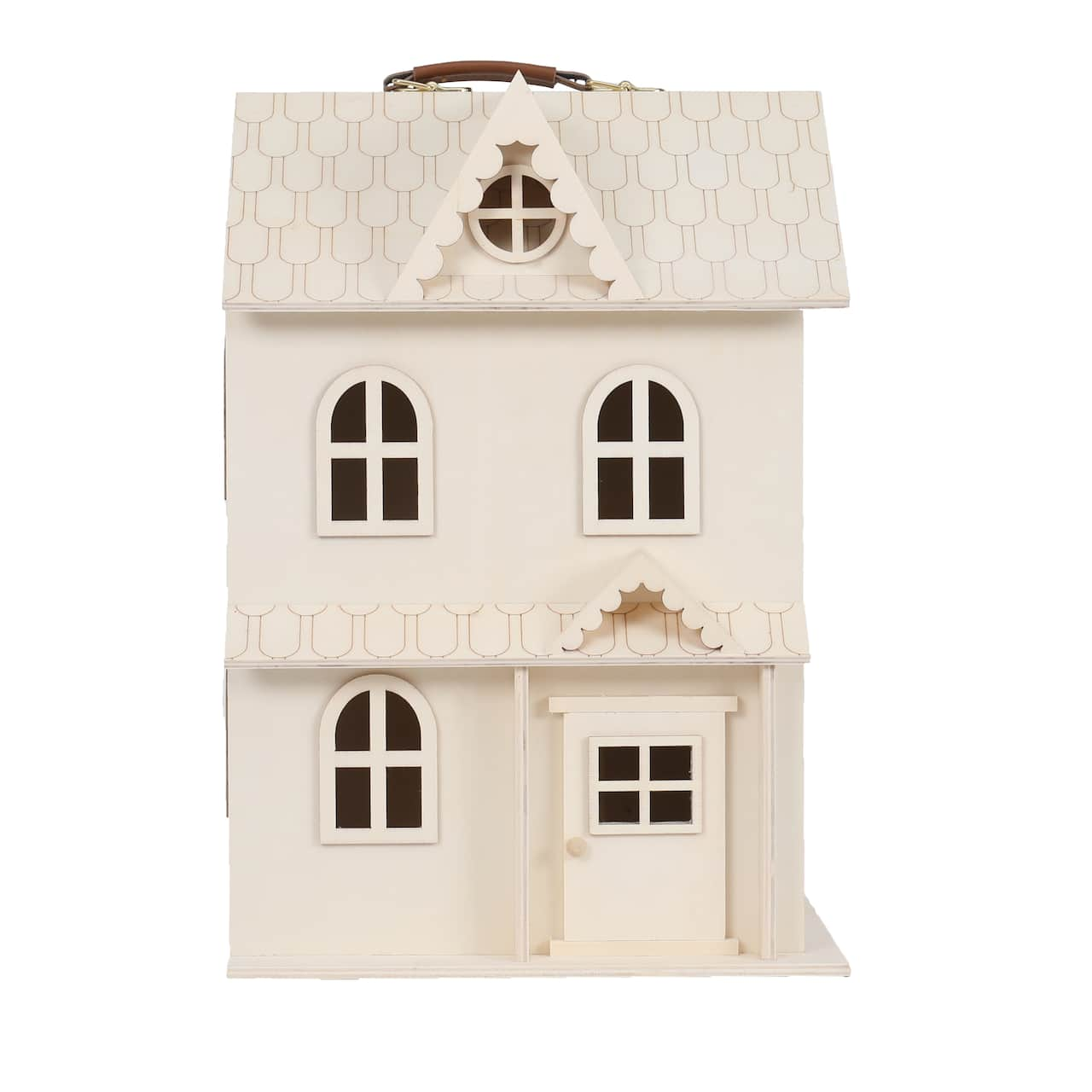 13&#x22; Wood 2-Story Dollhouse by Make Market&#xAE;